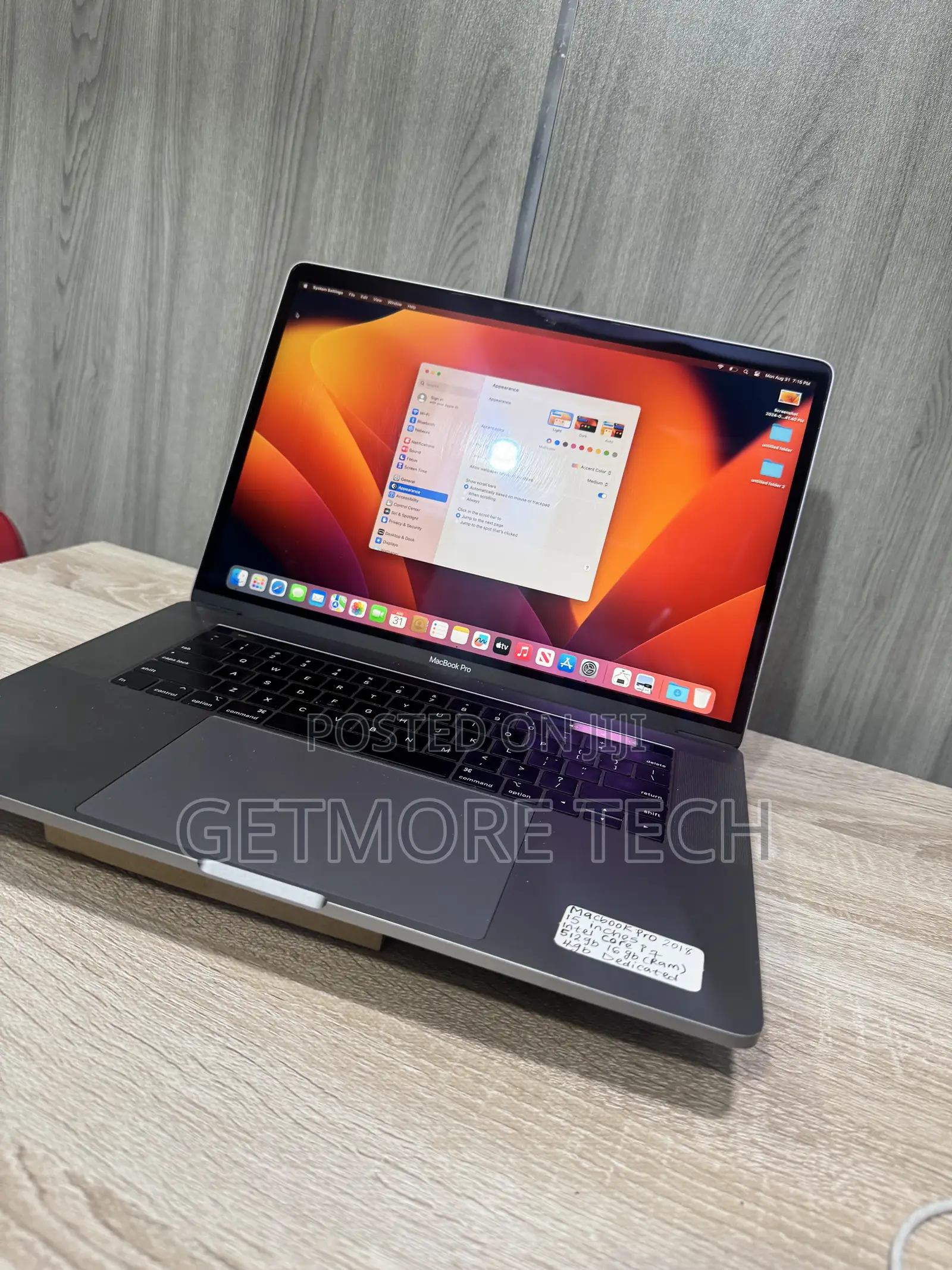 Laptop Apple MacBook Pro 2018 16GB Intel Core i7 SSD 512GB