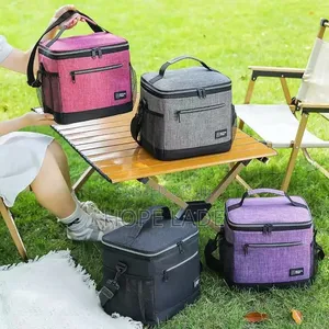 Solid Insulated Big Lunch Bag