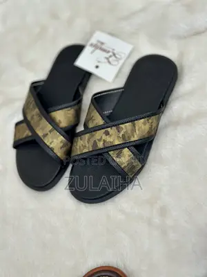 Mens Green Camouflage Cross Belt Slide