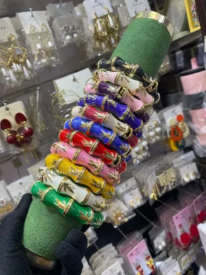 Vintage Enamel Geometric Bangles