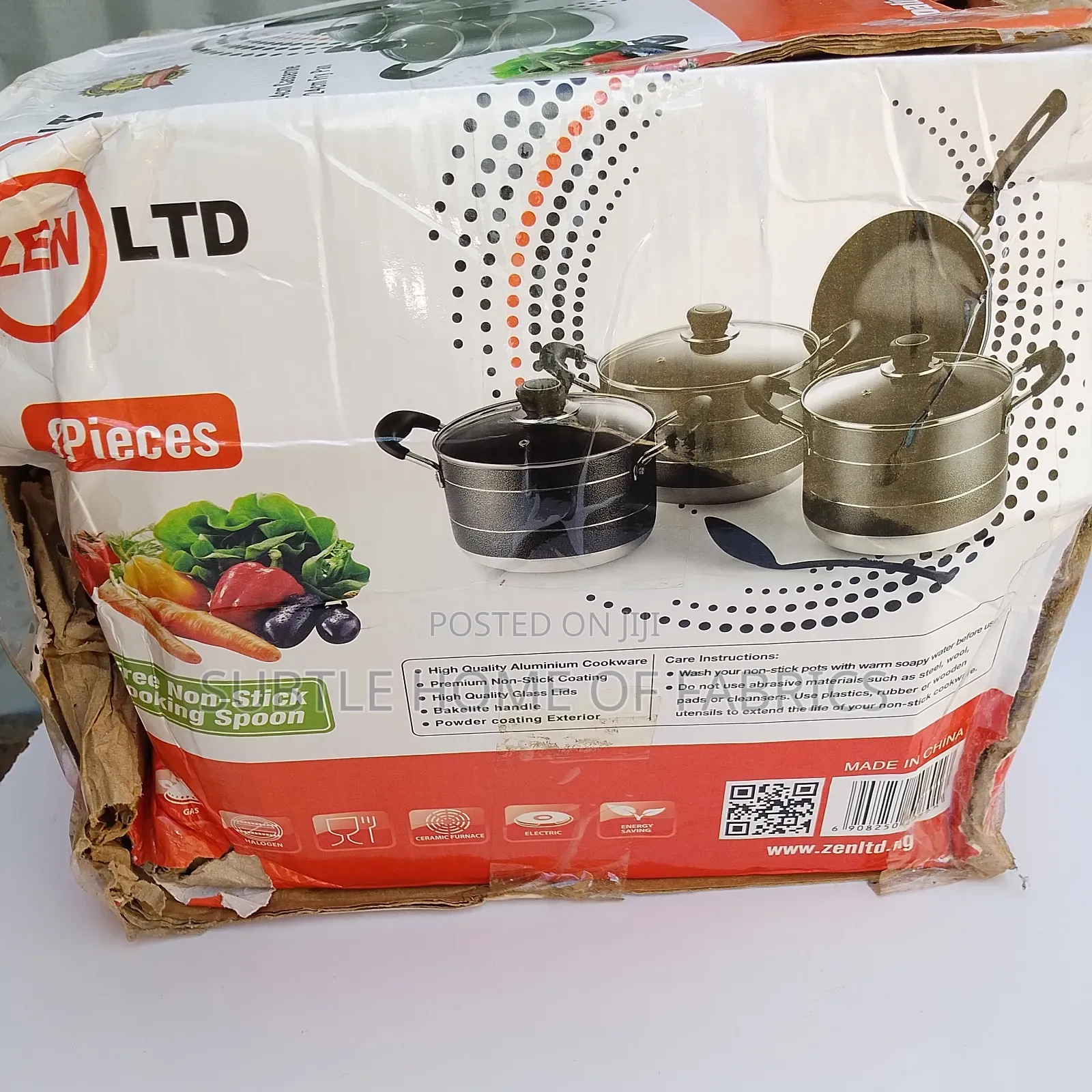ZEN LTD 8-Piece Non-Stick Cookware Set | Pots Fry Pan