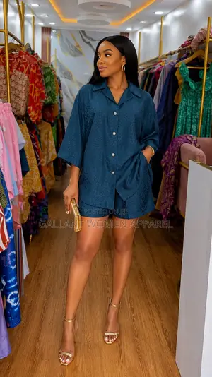 Classy Women’s 2-Piece Shirt & Shorts Set