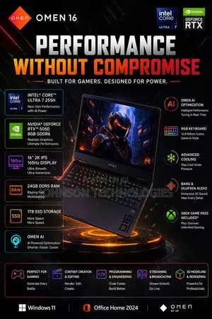 Laptop HP Omen Transcend 14-fb0023dx 32GB Intel Core Ultra 7 SSD 1T
