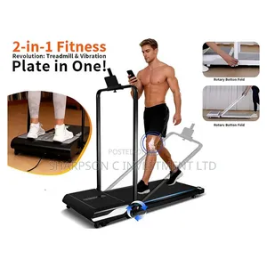2-in-1 Home Electric Treadmill & Vibration Walking Pad With Bluetooth