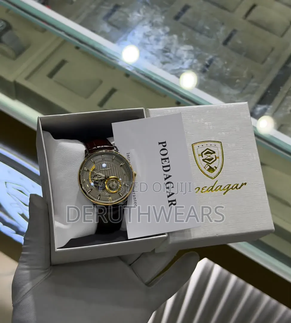 Poedagar Automatic Leather Watch