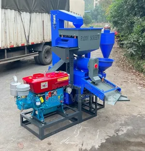 Diesel-Powered Rice Milling Machine Appears to Be a Multi-Functional