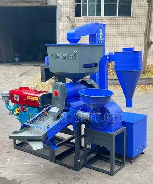 Diesel-Powered Rice Milling Machine Appears to Be a Multi-Functional