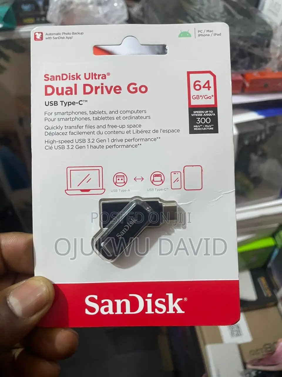 SanDisk Ultra USB Type-C Flash Drive, 64GB