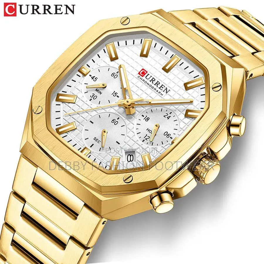 Curren Steel Chain
Working Chronograph 
Water 🌊 Resistant