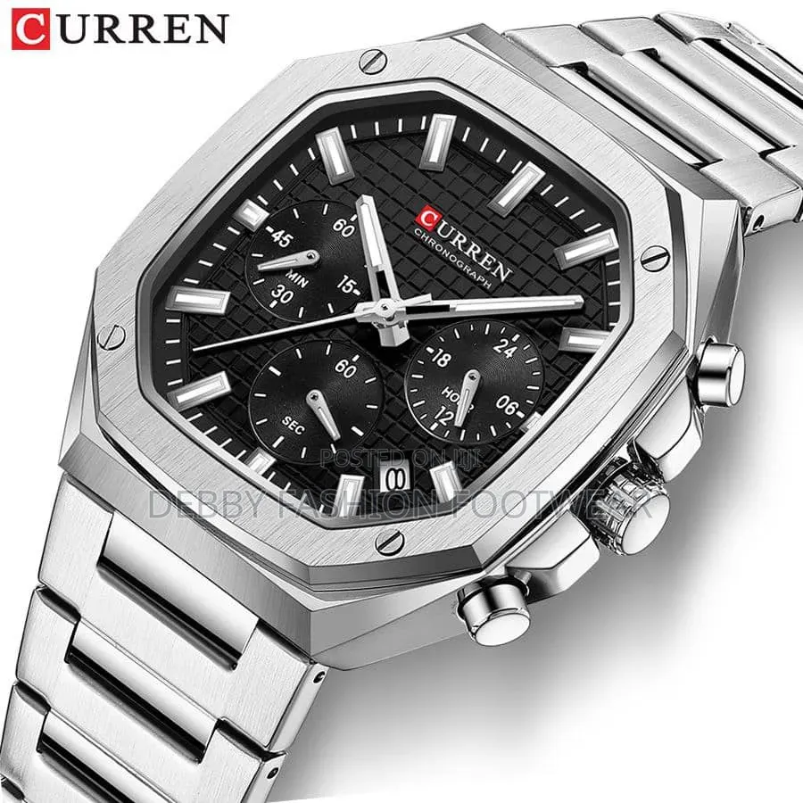 Curren Steel Chain
Working Chronograph 
Water 🌊 Resistant