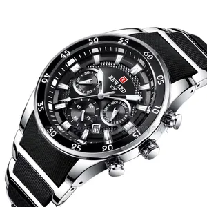 Casual Luxury Custom Logo Quartz Watch for Men Modern Chronograph