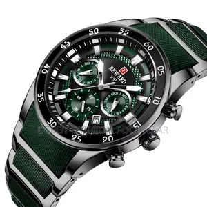 Casual Luxury Custom Logo Quartz Watch for Men Modern Chronograph