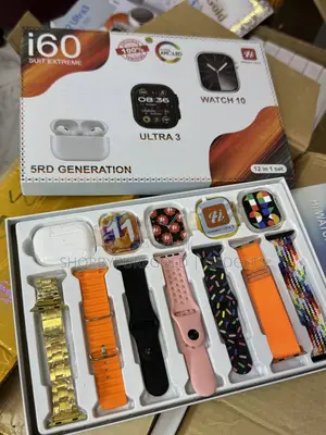 “12-in-1 I60 Smartwatch Set – Multiple Straps & Accessories”