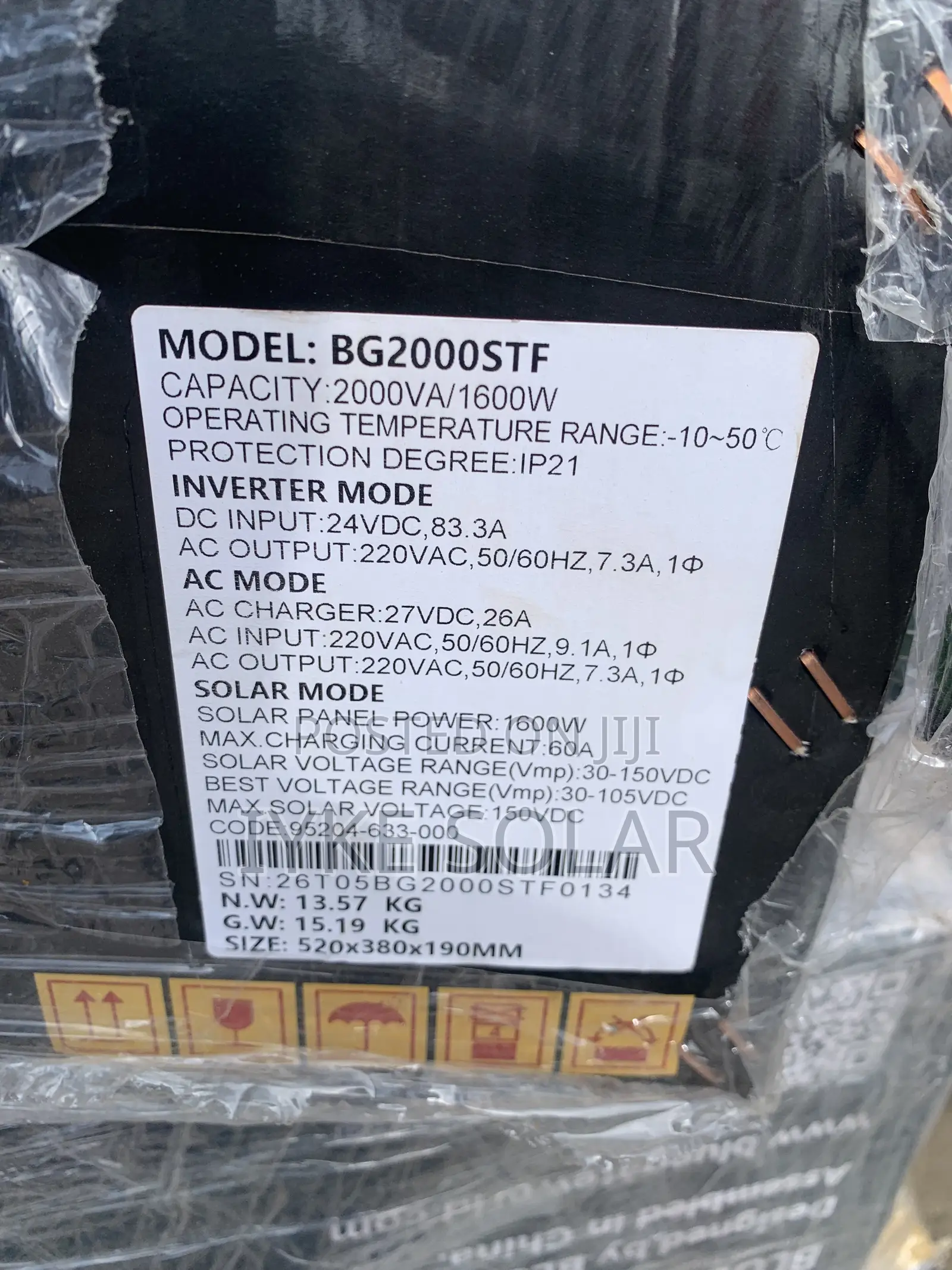2kva 24v Bluegate Hybrid Inverter