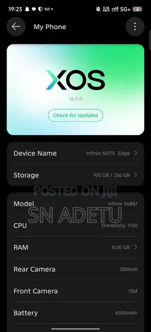 Infinix Note Edge 256 GB Black