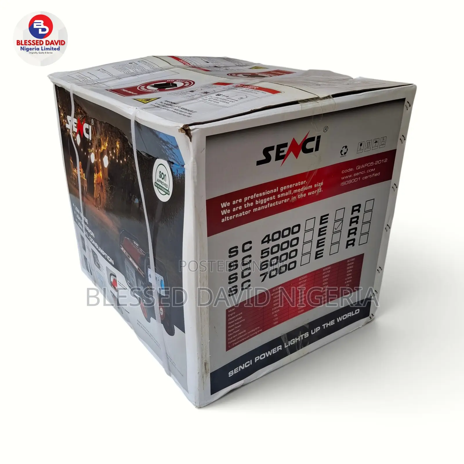 Senci SC5000E 3.12kva / 3.5kva Key Start Generator, 100% Pure Copper
