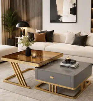 Luxury Swivel Coffee Table Set - Modern Living Room Center Table