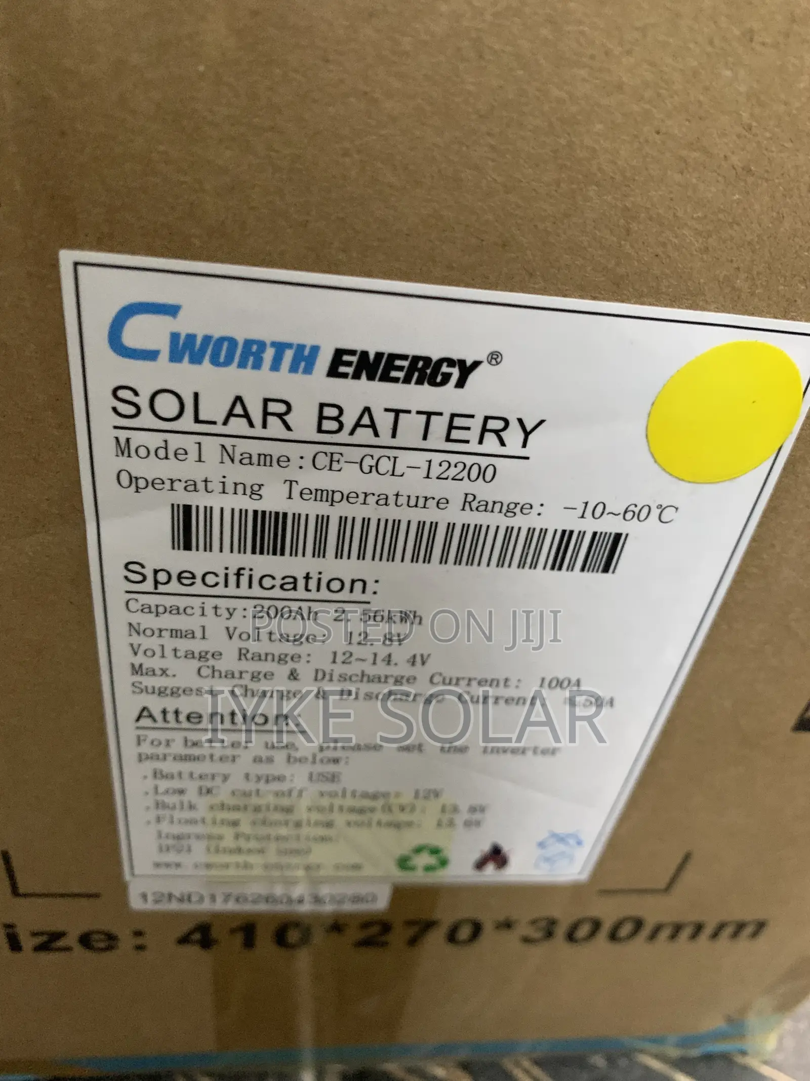 200ahs 12v Cworth Lithium Ion Battery