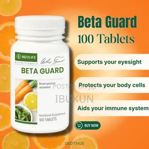 Beta Guard 100 Tablets Eye Health Immunity Whole Food Antioxidan Detox