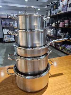 Tri-Ply 316 Titanium Stainless Steel Honeycomb Pot Set