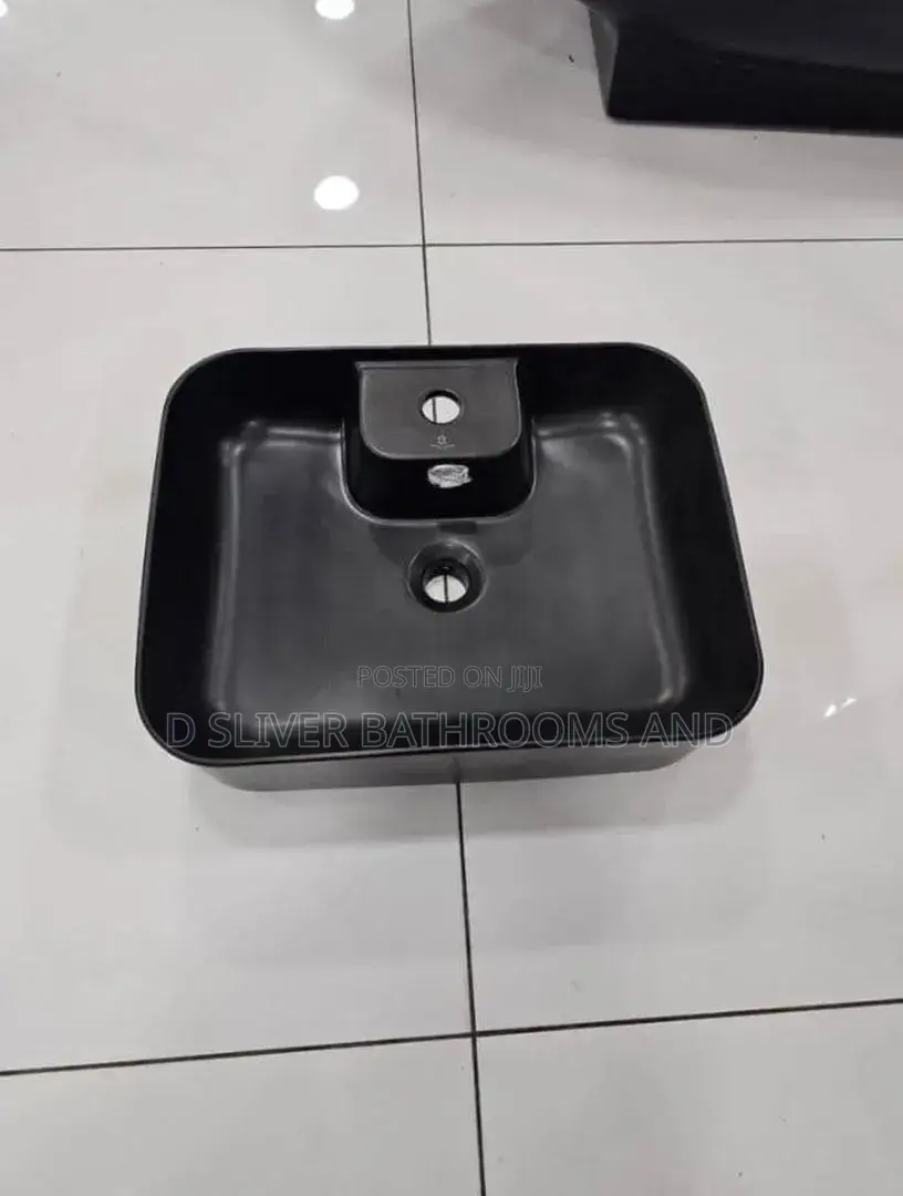 Black Countertop Wash Hand Basin, Modern Square