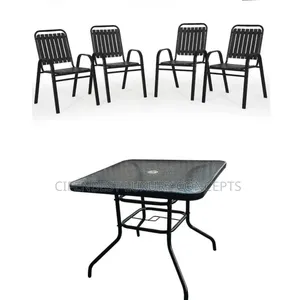Stylish Outdoor Four Seaters Table and Chair Set for Bar/Porch Etc