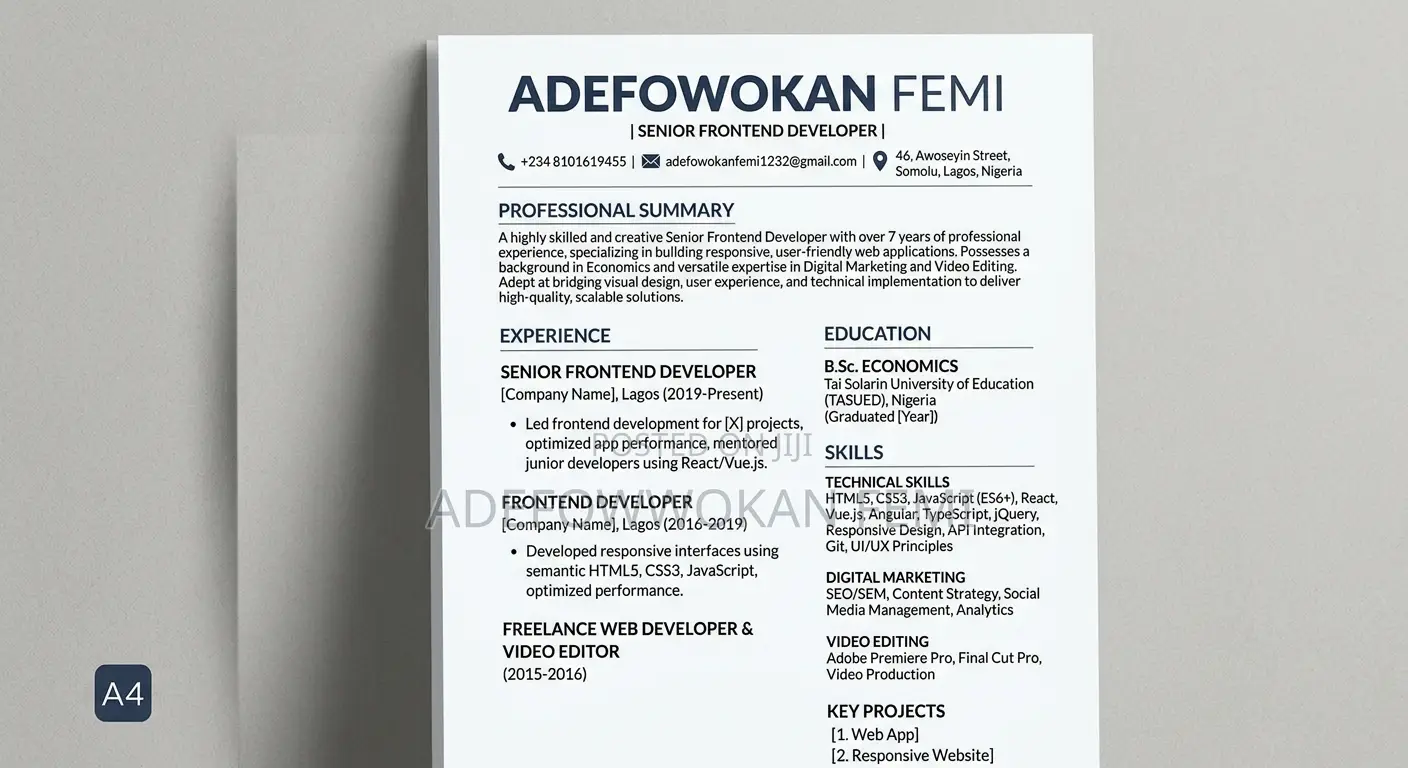 Part-time & Weekend CV