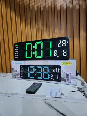 Led Digital Clock With Remote Control(displays Day and Date)