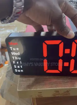 Led Digital Clock With Remote Control(displays Day and Date)