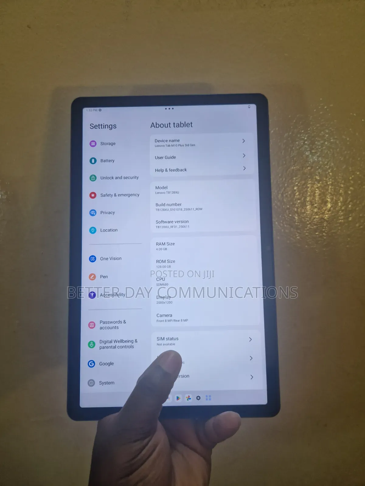 Lenovo Tab M10 Plus (3rd Gen) 128 GB Gray