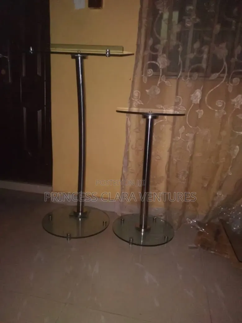 High Quality Thick Glass Single Pole With Side Stool