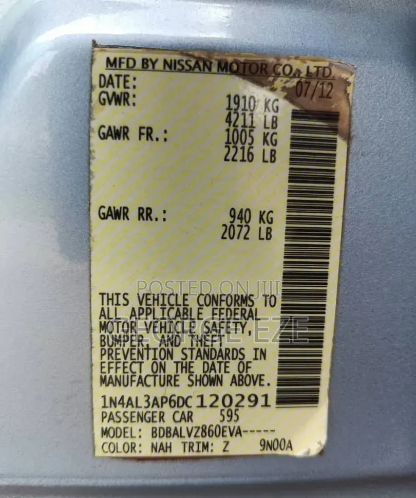 Nissan Altima 2013 Blue