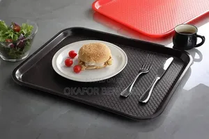 Antiskid Plastic Restaurant, Canteen Fast Food Serving Tray