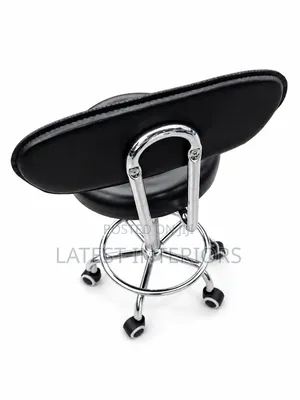 Adjustable Rolling Swivel Stool With Backrest | Salon, Clinic & Office