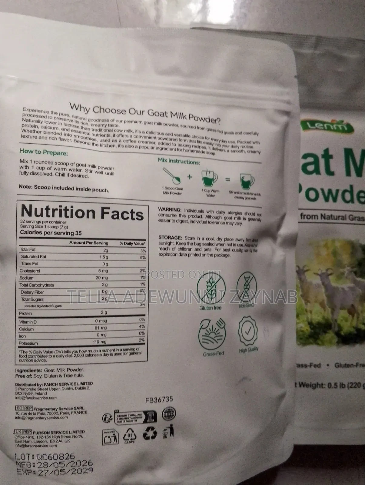 Lenm Pure Goat Milk Powder