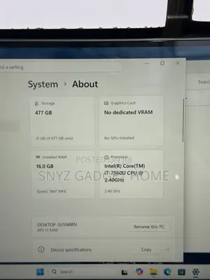 Laptop Dell XPS 13 9365 16GB Intel Core i7 SSD 512GB