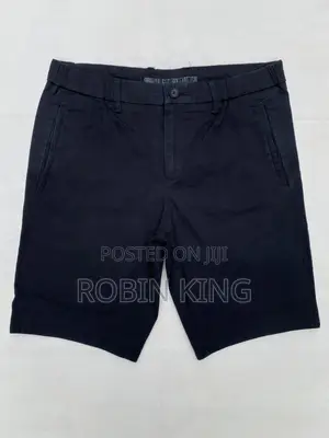 BOSS Green Men Washed Black Chinos Shorts Size W32 L19