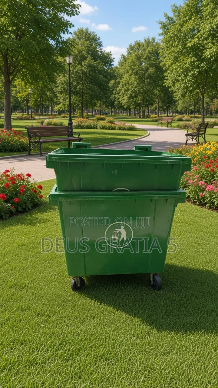 High Quality Green Waste Bin 660 Litres Dustbin Bucket