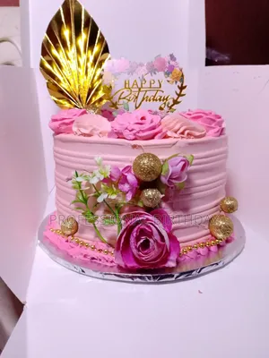 Lagos Pink Birthday Cake, Cake for Woman, Wife, Mother, Sister