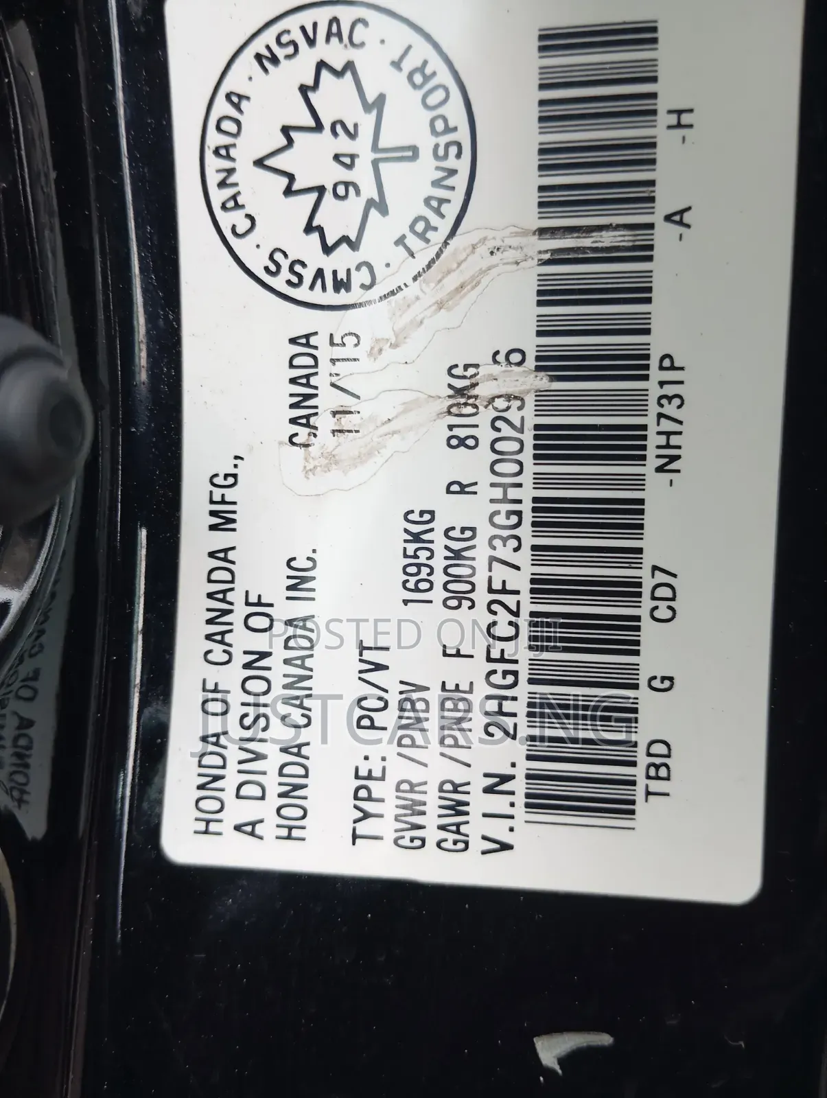 Honda Civic 2016 Black