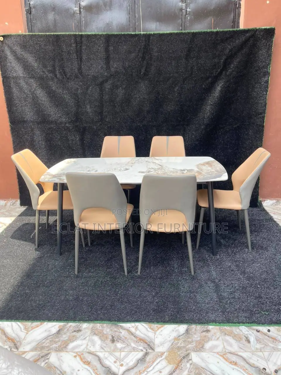 Unique Dining Set With Orange Inner