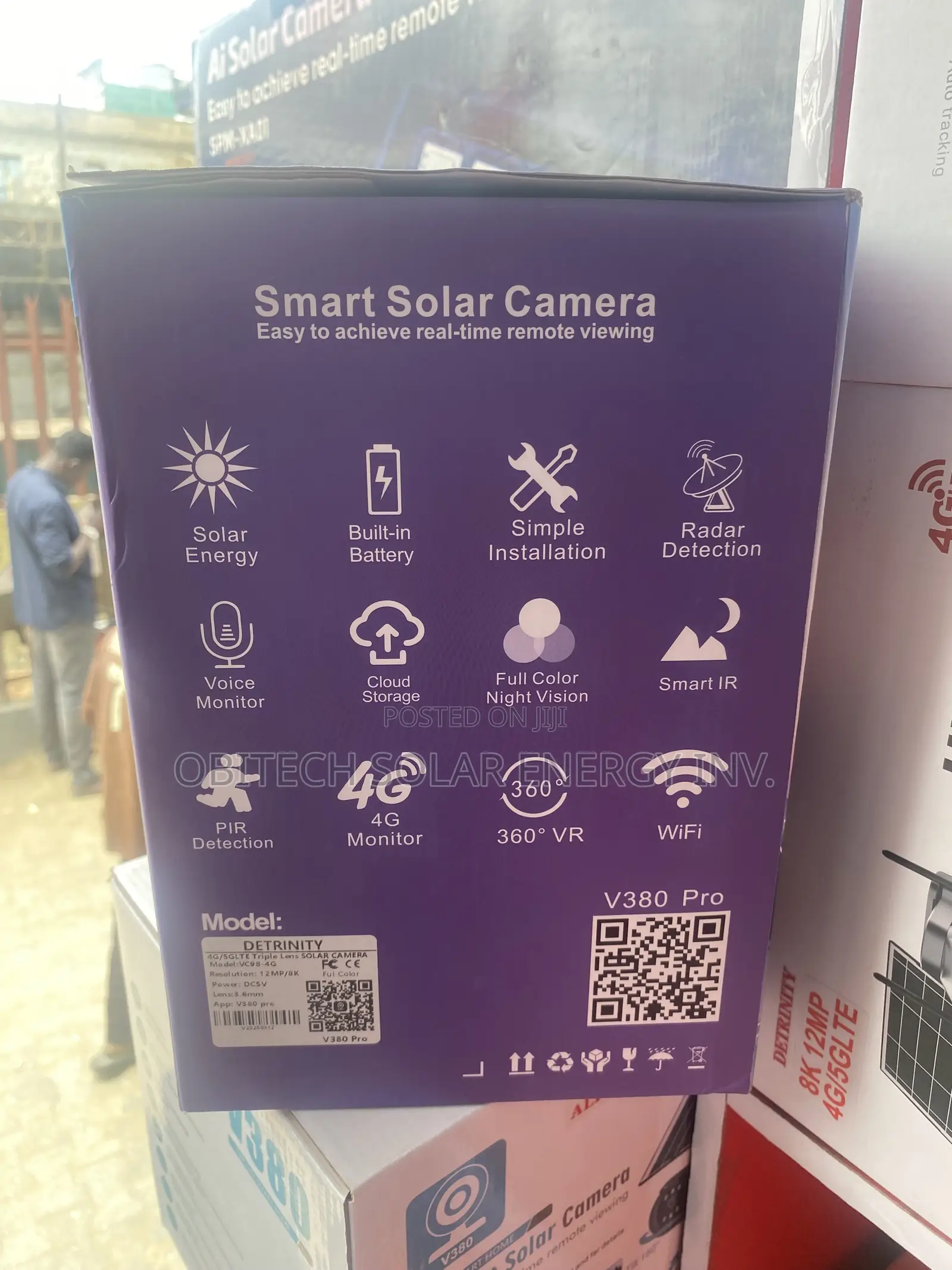 3 Lens Solar Security Camera