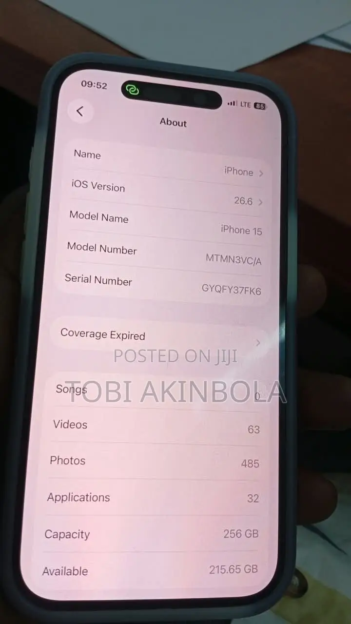 Apple iPhone 15 256 GB Black