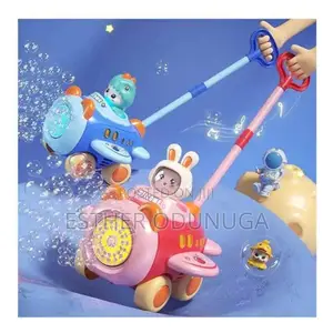 4-in-1 Electric Bubble & Led Light Push-and-Play Airplane Toy