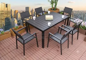 Patio Outdoor Six( 6 ) Seaters Table and Chair for Bar/Restaurant