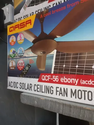 56"qasa Ebony Solar Celling Fan