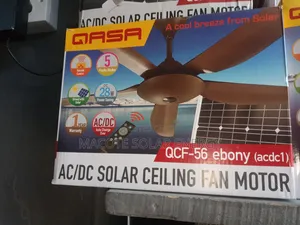 56"qasa Ebony Solar Celling Fan