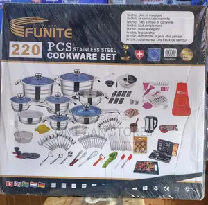 220pcs Stainless Steel Cookware Set