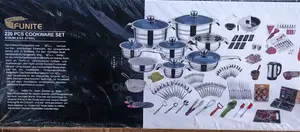 220pcs Stainless Steel Cookware Set