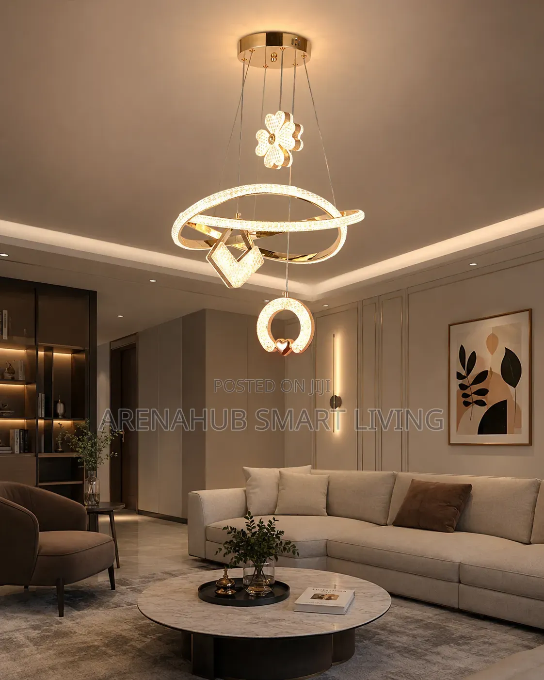 Modern Dining Room Led Chandelier Lighting Three LED Colors Nordic